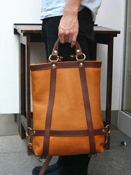 

Men Large Cause Leather making tools hand sewn leather bag type tool version paper pattern drawings, BDQ-19 bag