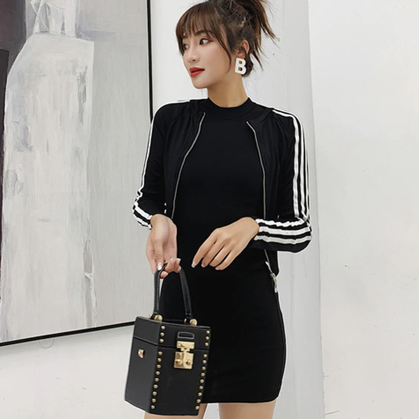 Fashion 2 Piece Set Women Set Two Piece Set outwear And dress Elegant