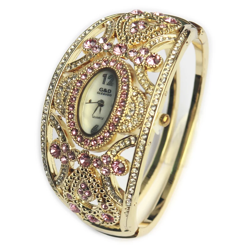 G&D New Luxury Brand Women Watches Quartz Wristwatches Gold Bracelet Watches Ladies Dress Watch relogio feminino Crystal Jewelry G&D New Luxury Brand Women Watches Quartz Wristwatches Gold Bracelet Watches Ladies Dress Watch relogio feminino Crystal Jewelry