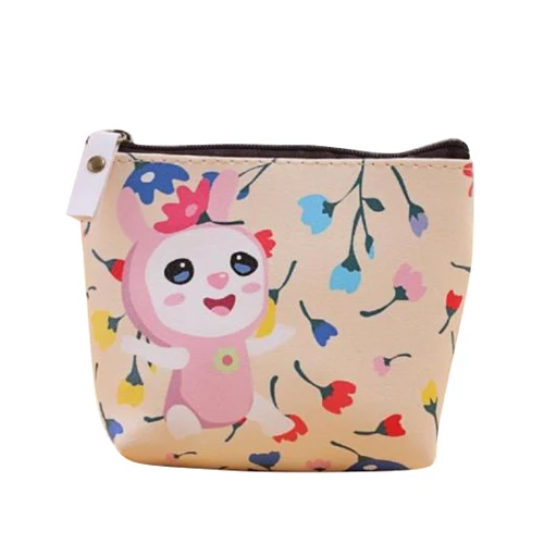 

SCYL Women Girls Cute Zip Leather Coin Purse Wallet Bag Change Pouch Key Card Holder #16 Pink