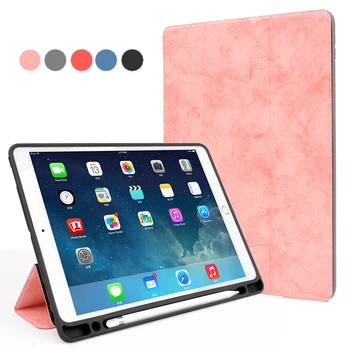 

For iPad Pro 10.5 Case with Pencil Holder PU Leather + Soft Silicone Retro Vintage Cover Case for Apple iPad Pro 10.5 Fundas