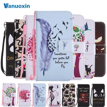 Кожаный чехол Vanuoxin для Fundas huawei P20 Pro/P20 lite, чехол для Coque huawei P20 lite, чехол с кошкой, флип-кошелек, чехол для телефона s