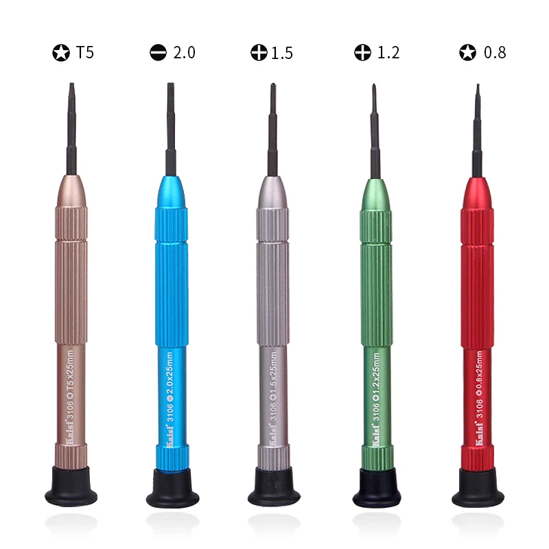 

kaisi 5PCS/LOT Precision Screwdriver Set Opening Repair Tools Kit For iPhone Samsung Huawei Mobile Phone Laptop PC + Storage Box