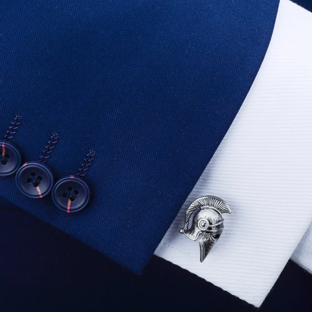SAVOYSHI Ретро военные Запонки с дизайном «шлем» для мужчин s рубашка манжеты гвозди древние серебряные призраки запонки «скелет» высокое качество мужские ювелирные изделия