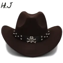 Мужская шерстяная открытая западная ковбойская шляпа джентльмен Джаз Heren Hoed Sombrero Hombre Монтана Кепка размер 56-58 см