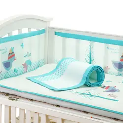 Детская кровать бампер дышащая сетка кроватки бамперы детские постельные принадлежности слой Колыбель лайнер кроватка сетка протектор