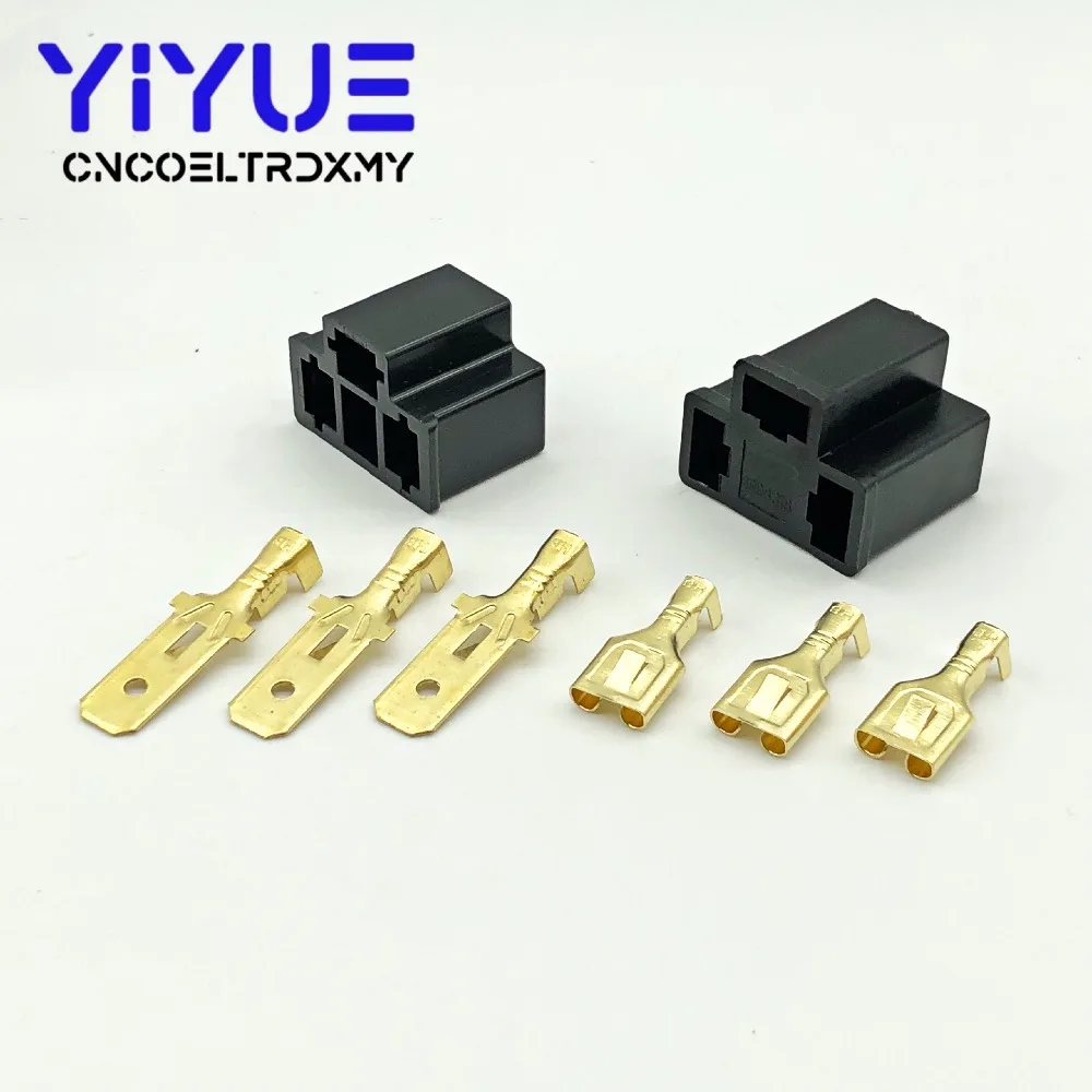 3Pin H4 Car connector plug H4 Auto holder plug 7.8mm lamp plug bulb socket for Male + female (7)