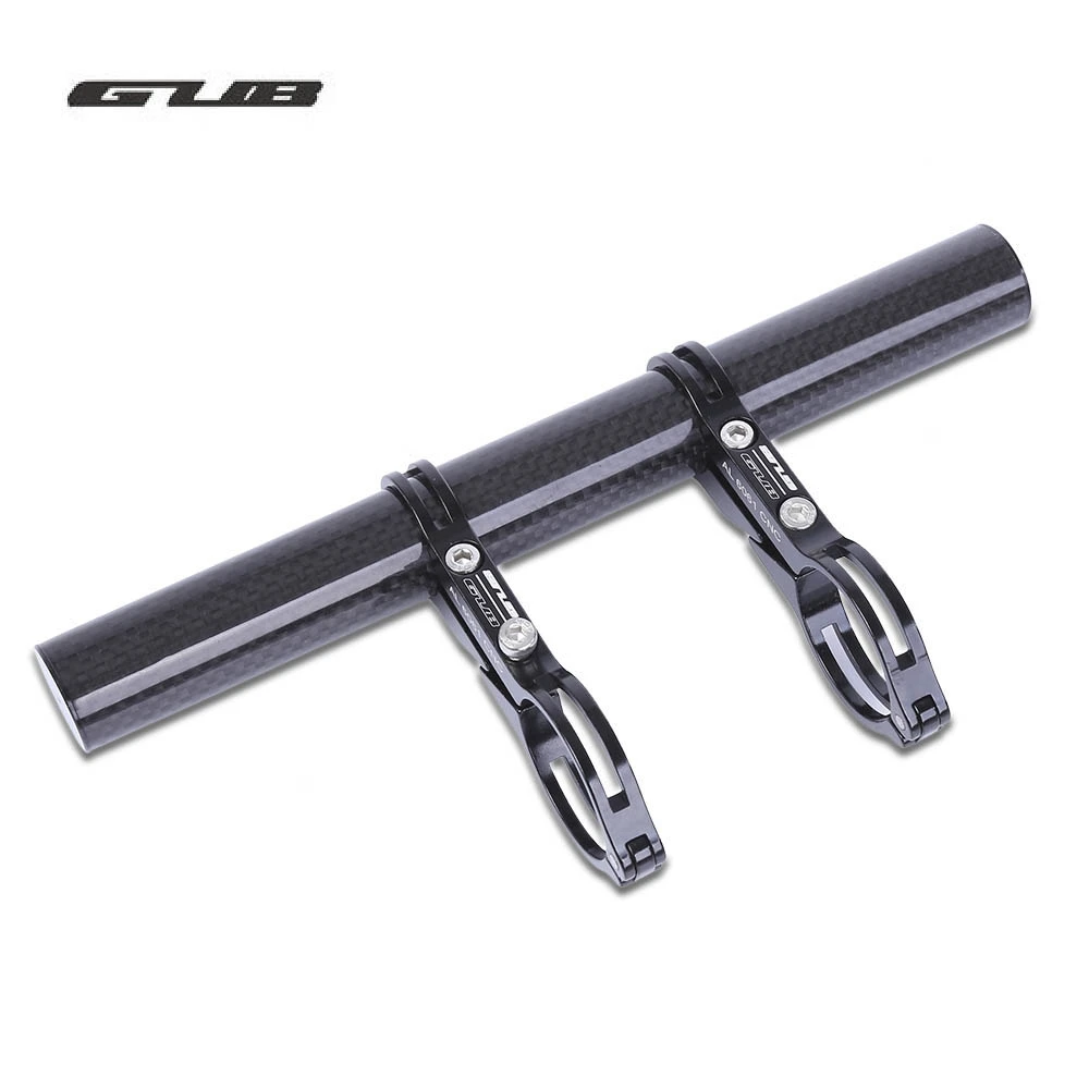 

GUB Bicycle Handlebar Extender 20CM Bike Carbon Fiber Double Handlebar Extender Bike Light Phone Computer Holder Bicycle Parts