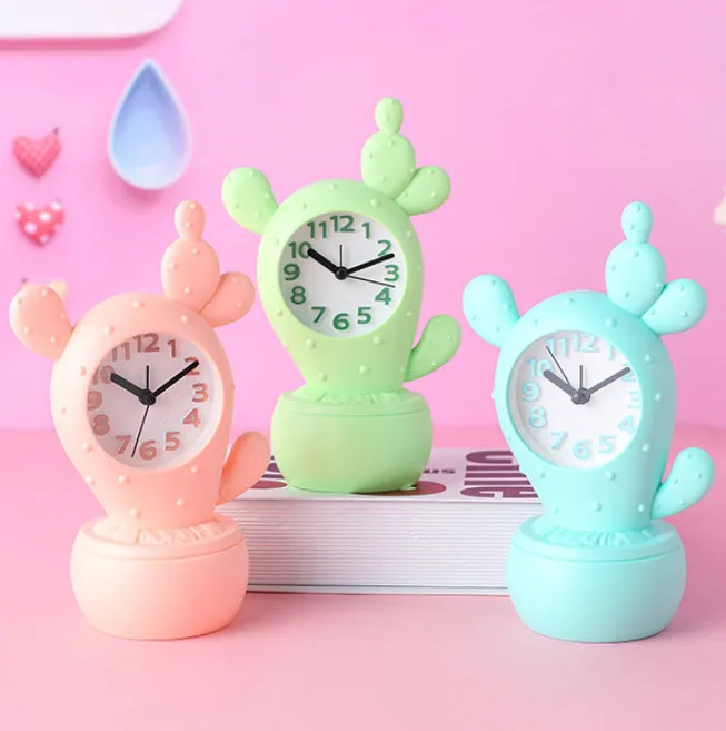 

Cactus Cartoon Colorful crown Gifts Lazy Alarm Clock Fashion Home Decor Clocks Alarm Clock Wake Up for Kids Student ancient