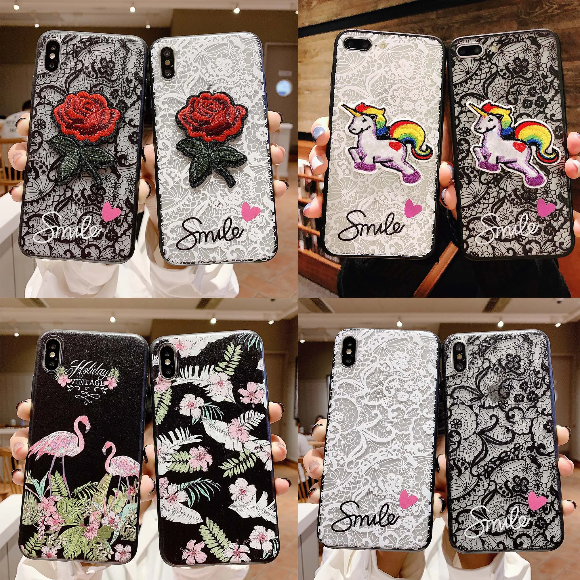 Emboss Cases For Vivo V15 Pro V7 Plus Y79 Y75 V3 Max X20 X9S X9 X7 X6 X21 i Nex V11 V11i Soft Edge Plastic Unicorn Cover |
