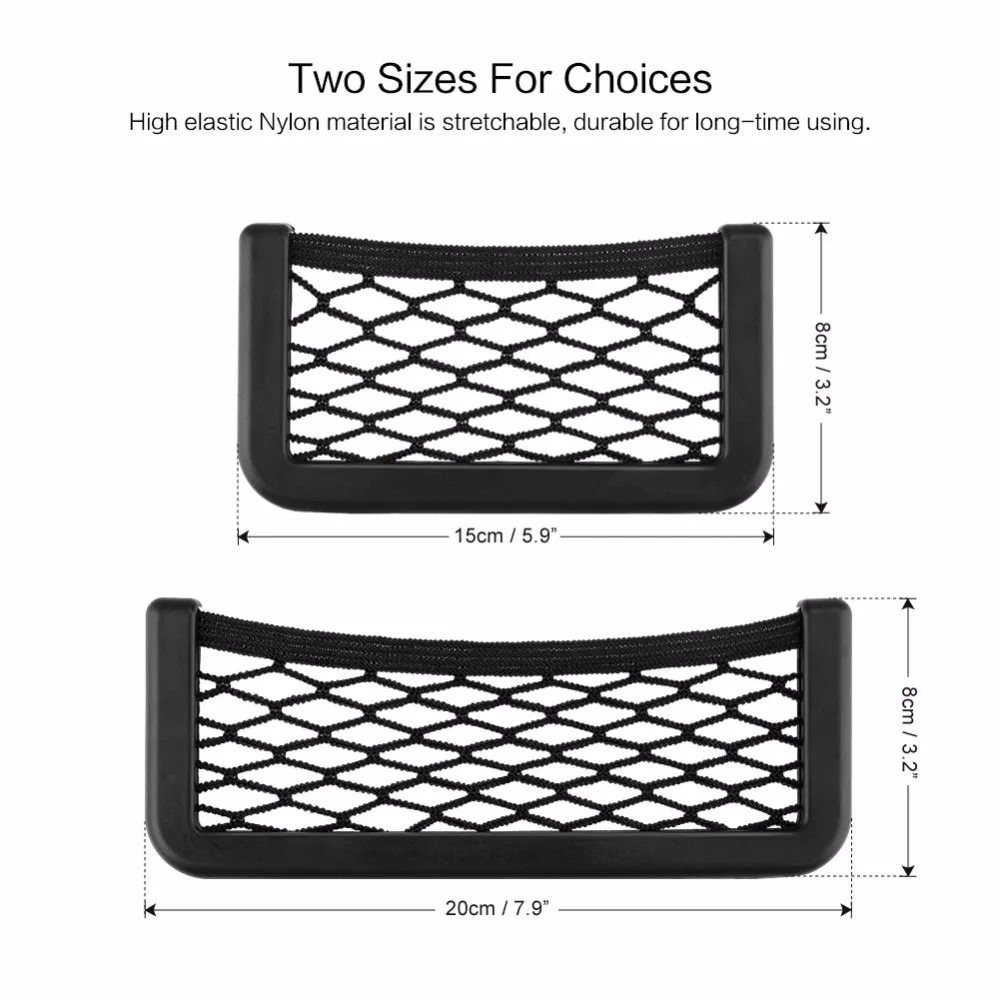 Автомобильный стиль, обновленная Сетчатая Сумка для хранения, держатель, карманный органайзер, 15 см, 20 см, автомобильные аксессуары для интерьера, органайзер для автомобиля