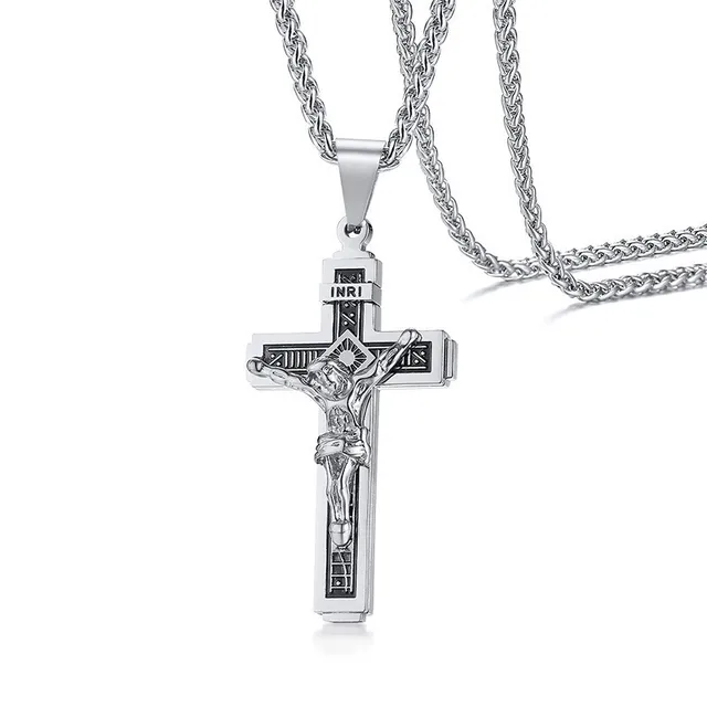 14K Yellow Gold-plated 925 Silver INRI Crucifix Pendant Jewels Obsession Silver INRI Crucifix Pendant 14K Yellow Gold-plated 925 Silver INRI Crucifix Pendant Jewels Obsession Silver INRI Crucifix Pendant