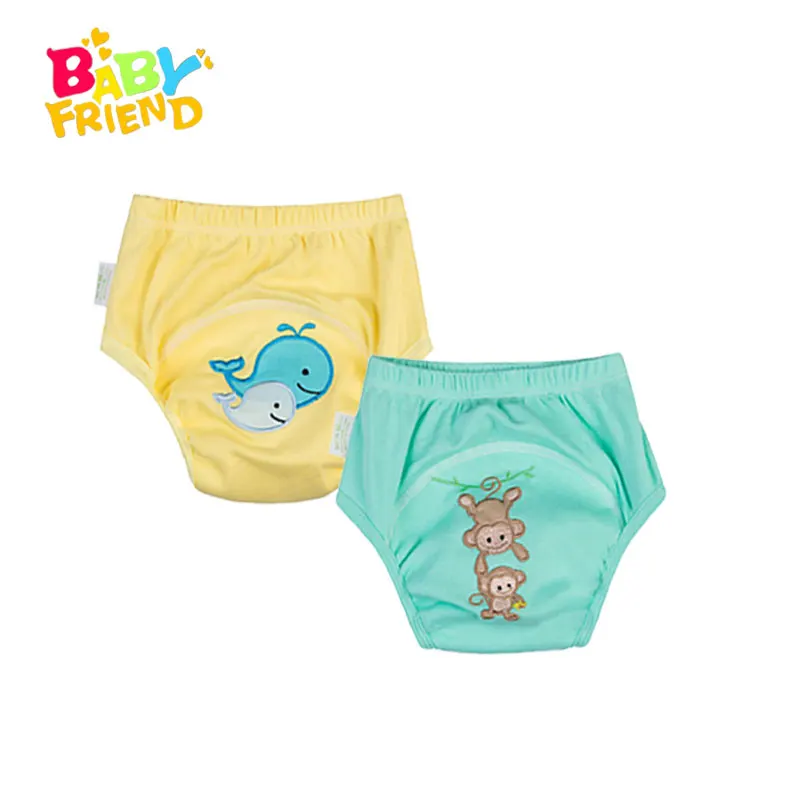 Темный хаки Babyfriend 2 шт. Новая мода Детские Туалет Training брюки для девочек детское нижнее белье мальчиков трусики Ткань Подгузники Пи обучения подгузники - Цвет: Темный хаки