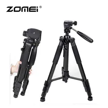Zomei Q111 Professional Aluminum Folding Portable Travel Tripod with 3-way Pan Head Bag for SLR DSLR Camera Black