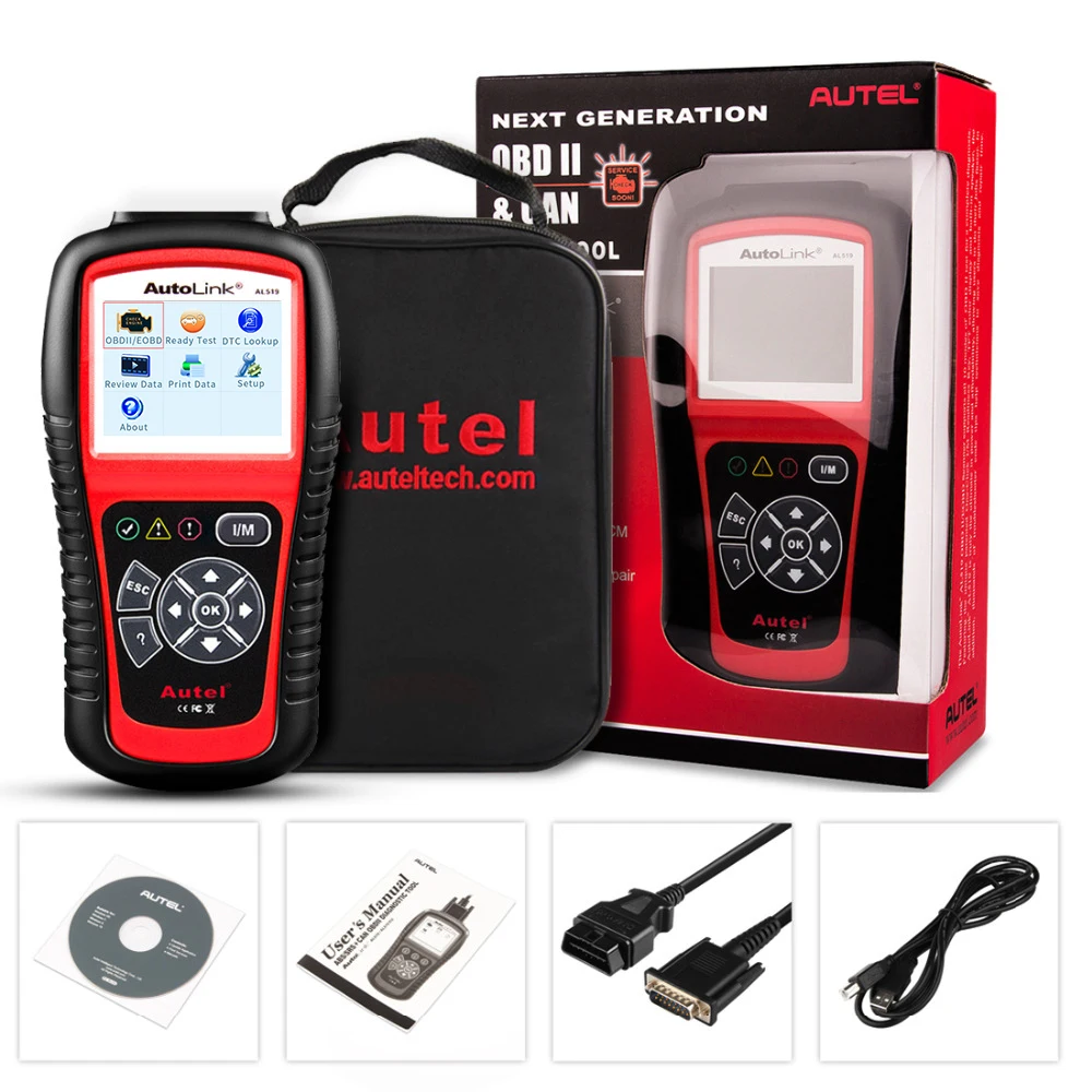 Autel AutoLink AL519 Расширенный OBD2 автоматический сканер считыватель кодов инструмент