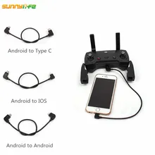 Mejor Precio Cable de Datos de Línea de Datos para IOS/Android/TYPE-C sistema para DJI CHISPA MAVIC PRO/Phantom 3/4 Inspire 1/2 teléfono/Tablet