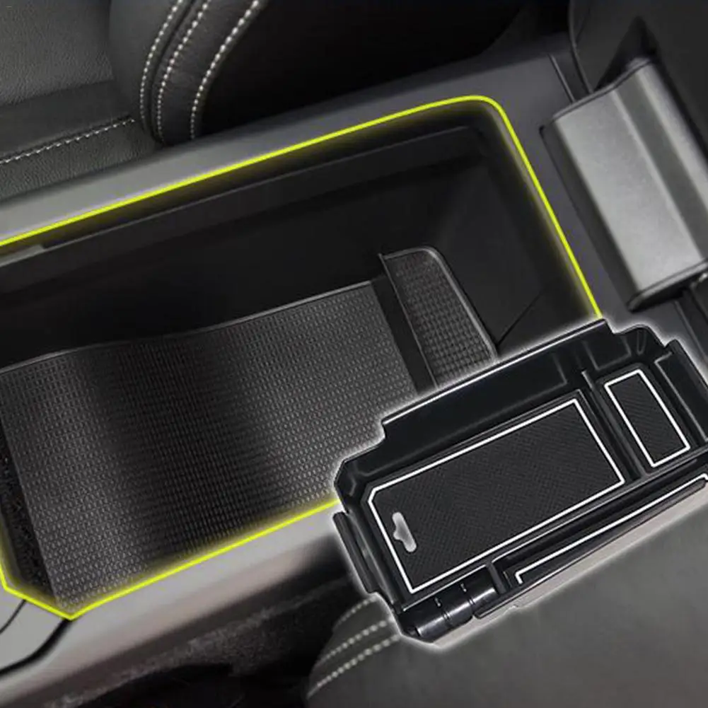 

Car Central Armrest Storage Box Container Holder With Silicone Mat For Volvo XC40 2019 Auto Interior Accessories