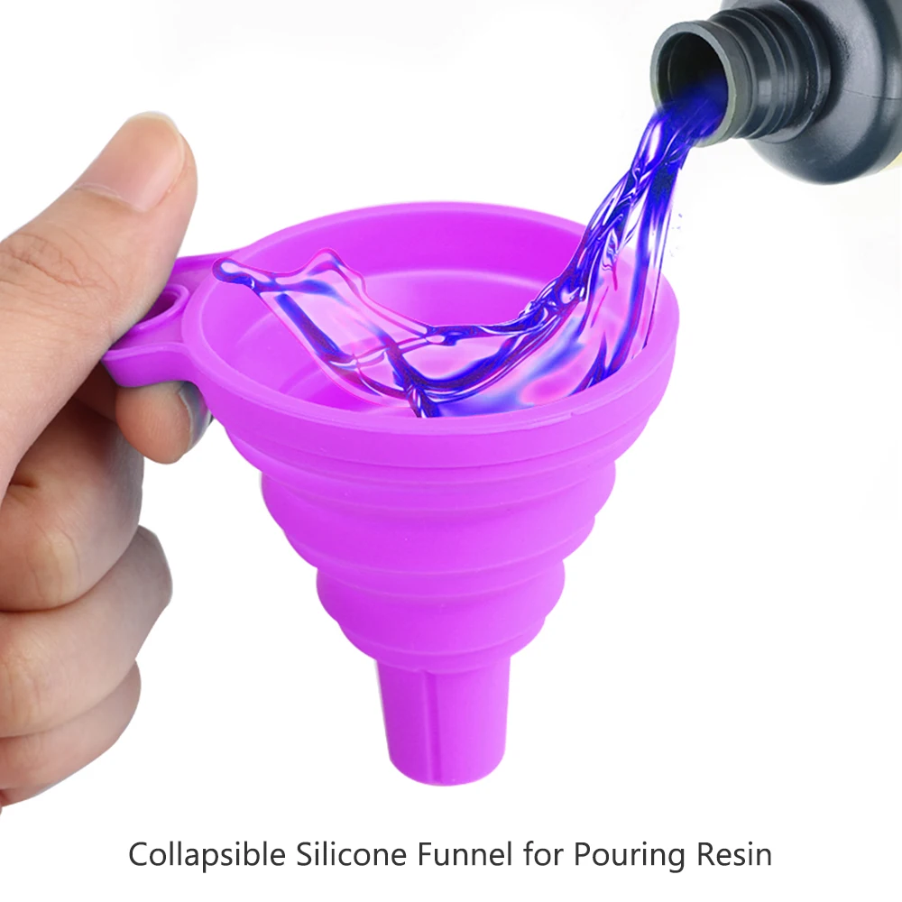 

Collapsible Small Funnel Silicone Foldable Funnels for Pouring Resin Back Into Bottle 3D Printer Accessories Parts