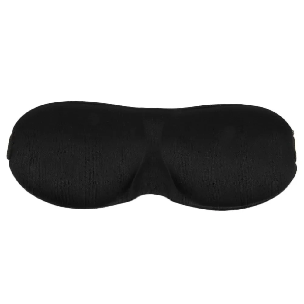 

3D Portable Soft Sleep Blackout Goggles Fatigue Mitigation Breathable Nerves Cool Travel Sleep Rest Aid Eye Mask Cover Black