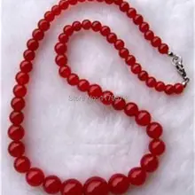 Горячая Новинка Красивая бижутерия 6-14 мм изысканные красные круглые бусины модные ювелирные бусы ожерелье подарки для девушек женщин AAA sp0338