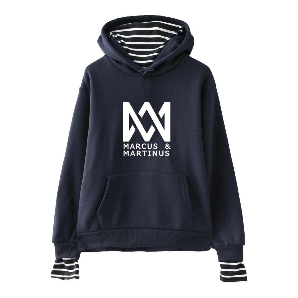 

2019 Hot Marcus & Martinus Hoodies Sweatshirt Women/Men Fake Two Pieces Kpop New Style Print Casual Women Winter Sweatshirt