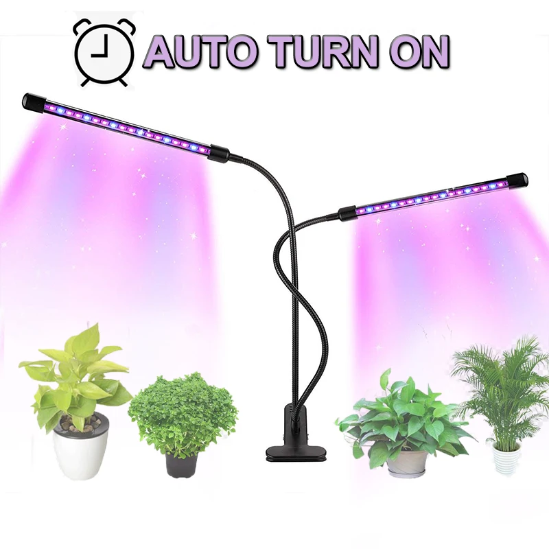 Baratos Luz Led de crecimiento 9W 18W 27W Timer lámpara Fito para plantas Caja de cultivo de espectro completo luz USB 5 regulable para plantas de interior plántulas led