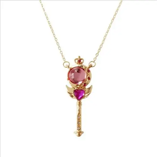Anime Sailor Moon 25th Anniversary Stick Pendant Alloy Necklace Costume Cosplay Gift Fans Collections Props Drop Ship | Тематическая