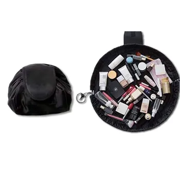 

Large Oxford Round Drawstring Waterproof Travel makeup organizer use for storing Cosmetic Lipstick Makeup Storage Bag organizer