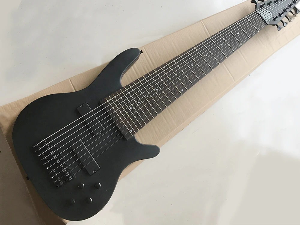 

Matte Black Electric Bass Guitar with 10 Strings,Rosewood Head and Fingerboard,Black Hardwareoffering customized services