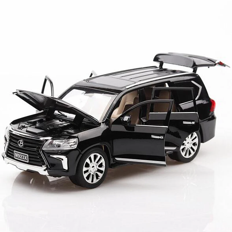 

1:24 Metal LX 570 NX200 Model Diecast Toy Car Alloy Vehicles Big Size With Sound Light Collection Car Toy Boy Kids Gift birthday