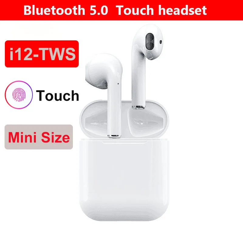

i12 TWS Wireless Bluetooth Touch Earphone Stereo Earbud Headset Headphone With Charging Box pk i10 i14 tws i13 tws