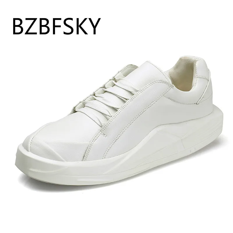 

BZBFSKY new thick-soled muffin shoes small white shoes mens designer leather shoes men brand off white sneakers man shoes