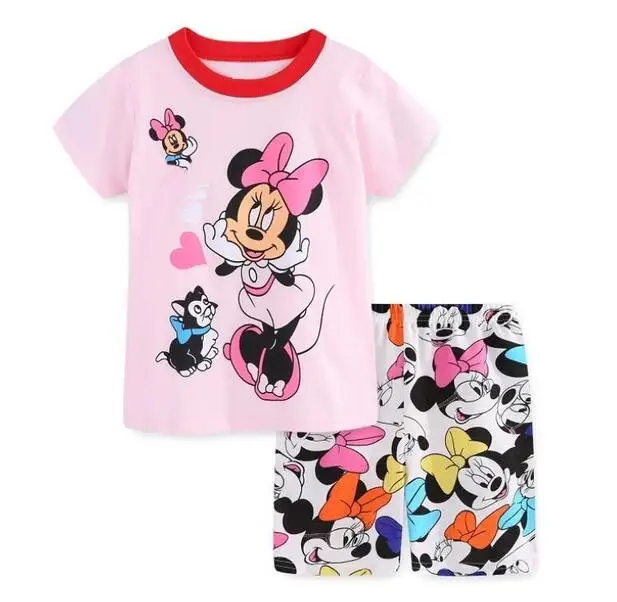 Летние Пижамные комплекты для мальчиков и девочек, детская одежда для сна с короткими рукавами, хлопковая детская пижама, Детская Пижама, Пижама для мальчика, ночная рубашка, домашняя одежда wen76 - Цвет: style 32