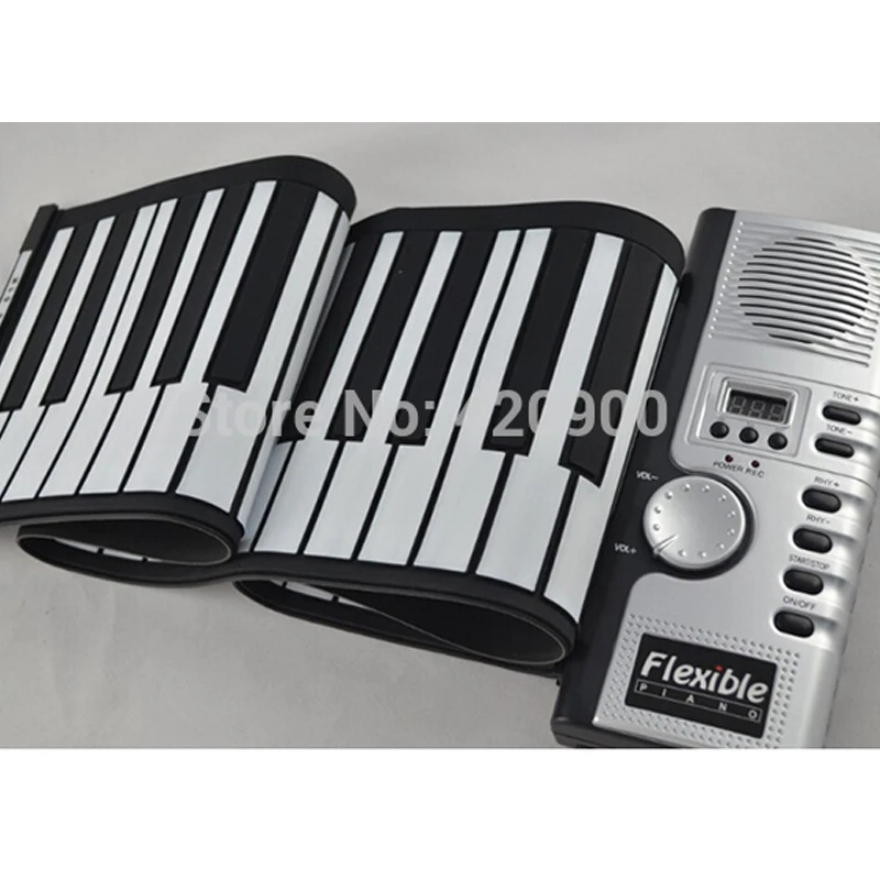 Portable 61 Keys Flexible Roll Up Electronic Piano Soft Keyboard Midi