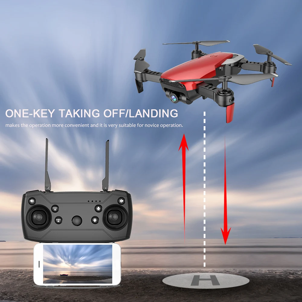 Teeggi X12 RC Дрон с 2MP широкоугольным WiFi FPV камерой HD мини складной Квадрокоптер