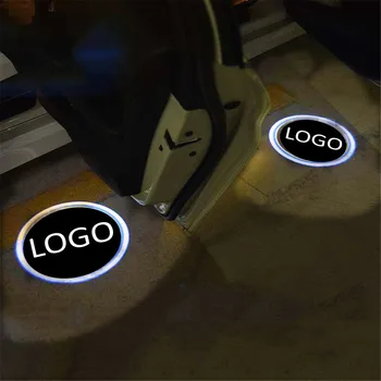 

JingXiangFeng 2 pcs Case For mustang For Hyundai Car Logo LED Interior Lights Welcome Door Ghost Shadow Lamps 12V Warning