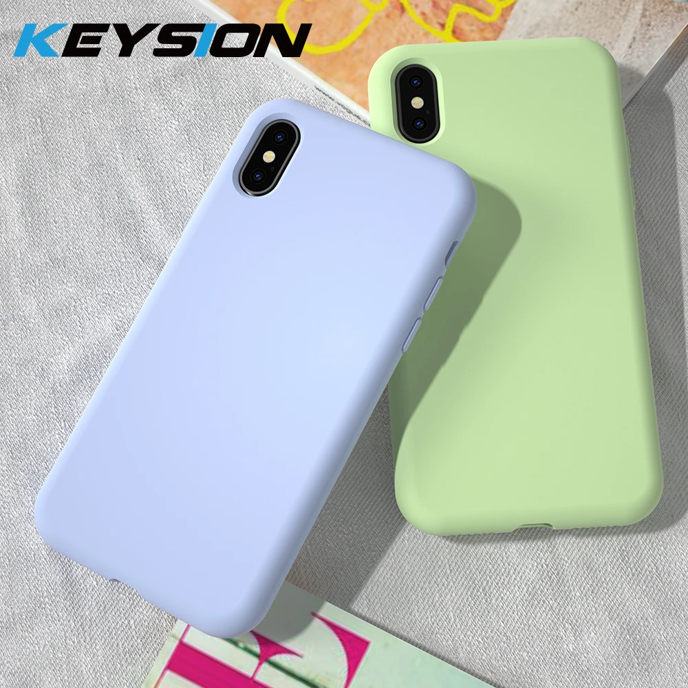 KEYSION роскошный жидкий силиконовый чехол для iPhone XS Max XR X Мягкий Жидкий ТПУ