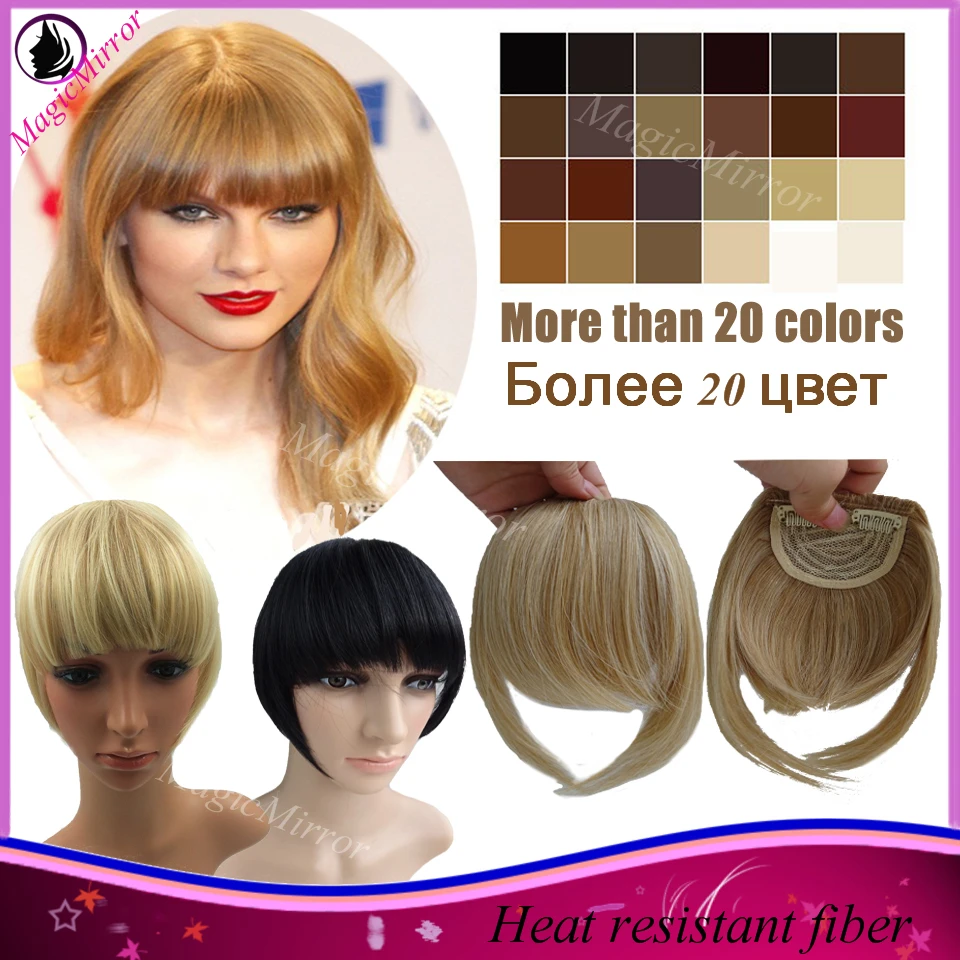 front hair bangs extension clip in hair bang heat resistance fibre
