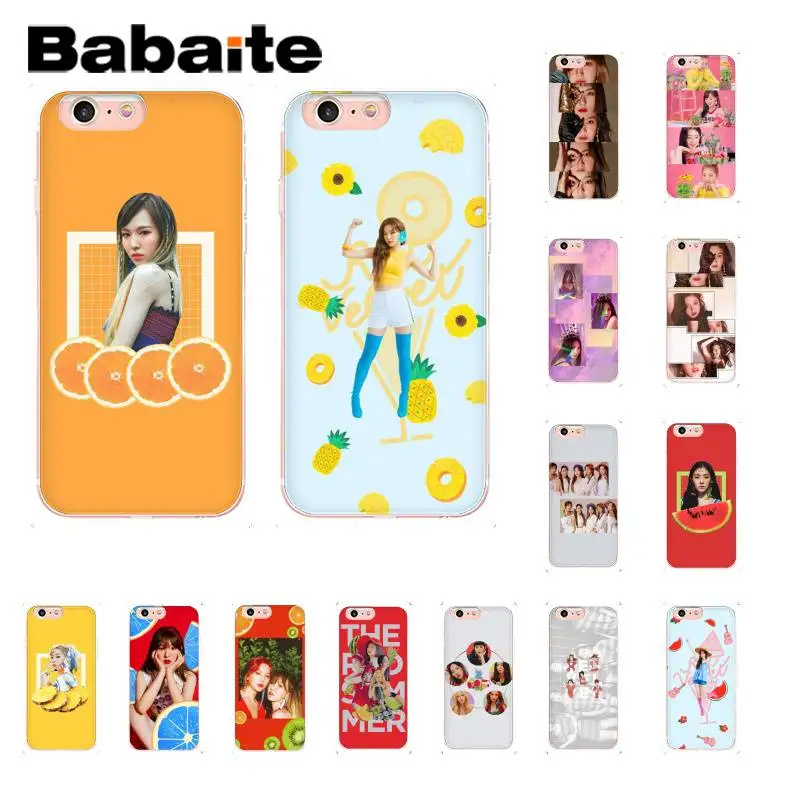 

Babaite Red Velvet Soft Rubber black Phone Case For iPhone 8 7 6 6S Plus X XS MAX 5 5S SE XR 11 11pro 11promax Cellphones