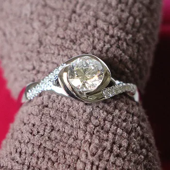 

Romantic 0.5Ct Diamonds Ring for Her Solid 925 Sterling Silver Ring White Gold Color Amazed Gift for Birthday