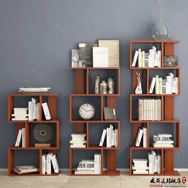 Modern Office Bookshelf Simple Table Shelf Floor Free Modern Office Bookshelf Simple Table