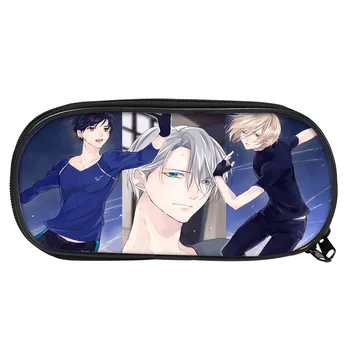 

Fashion 3D Make up Pencil Print Pen Small Case Bag Yuri On Ice Purse Bag Big Cosmetic Coin Purse School Student Bag Purse Cas
