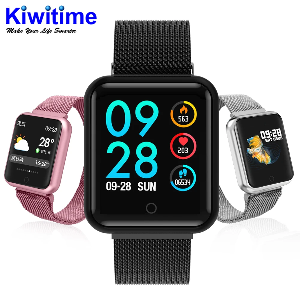 

IWO Band 1 IP68 Waterproof 38mm Smart Watch heart rate monitor blood pressure for ios Android apple iPhone 8 X XS PK IWO 5 6 7