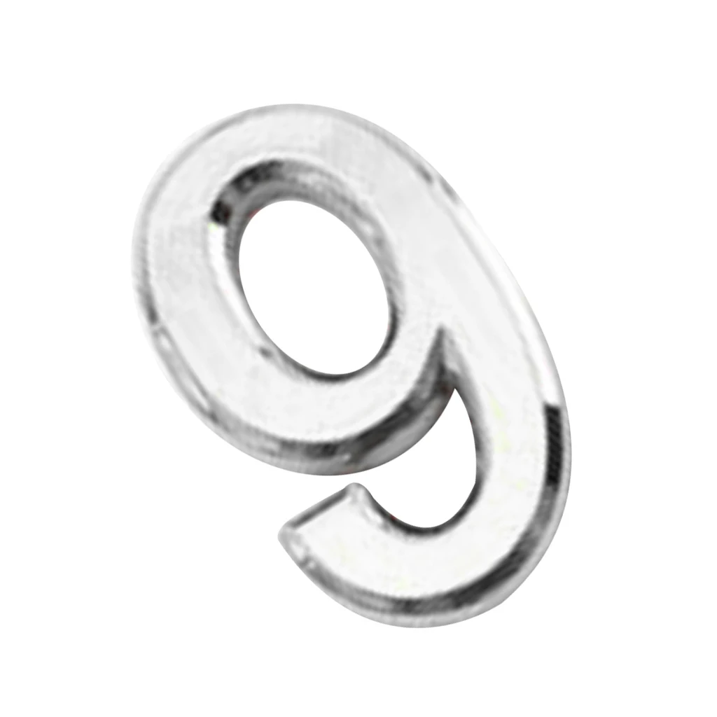 9pcs Modern Digit Door Number ABS Plastic Self-Adhesive 1-9 House Numbers House Address Sign Plate for Home Hotel Cafe- Silver