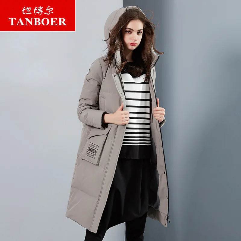 

TANBOER Women's Down Jackets duck down coat long black coats warm winter outwear puffy women coat winter jacket TB18772