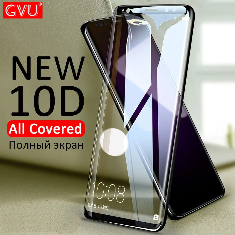 

GVU Full Coverage Screen Glass For Samsung Galaxy S9 S8 S7 S6 Edge Curved Screen Glass For Samsung note8 note9 S9 S8 Plus Glass