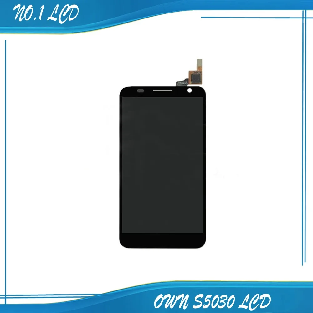 

Black LCD+TP for OWN S5030 LCD Display+Touch Screen Digitizer Panel Assembly Smartphone Replacement Free HK Post+Tools