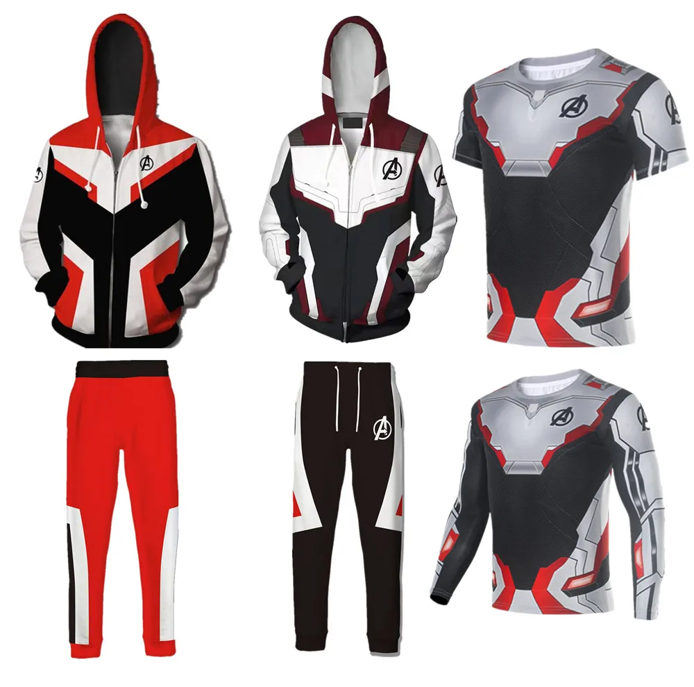 Avengers Endgame Quantum Realm Cosplay Costume 3D Print Hoodies Men Women Unisex Zipper Sweatshirts Jacket/pants/T-shirt