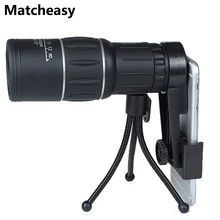 Универсальный 16x52 зум телефон объектива с зажимом Штатив для смартфонов Монокуляр телескоп Телефон Объектив штатив наблюдения обзор кемпинг