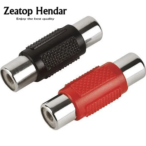 50 Pcs Rca Female To Female Adapter Jack Av Cable Joiner Coupler Audio
